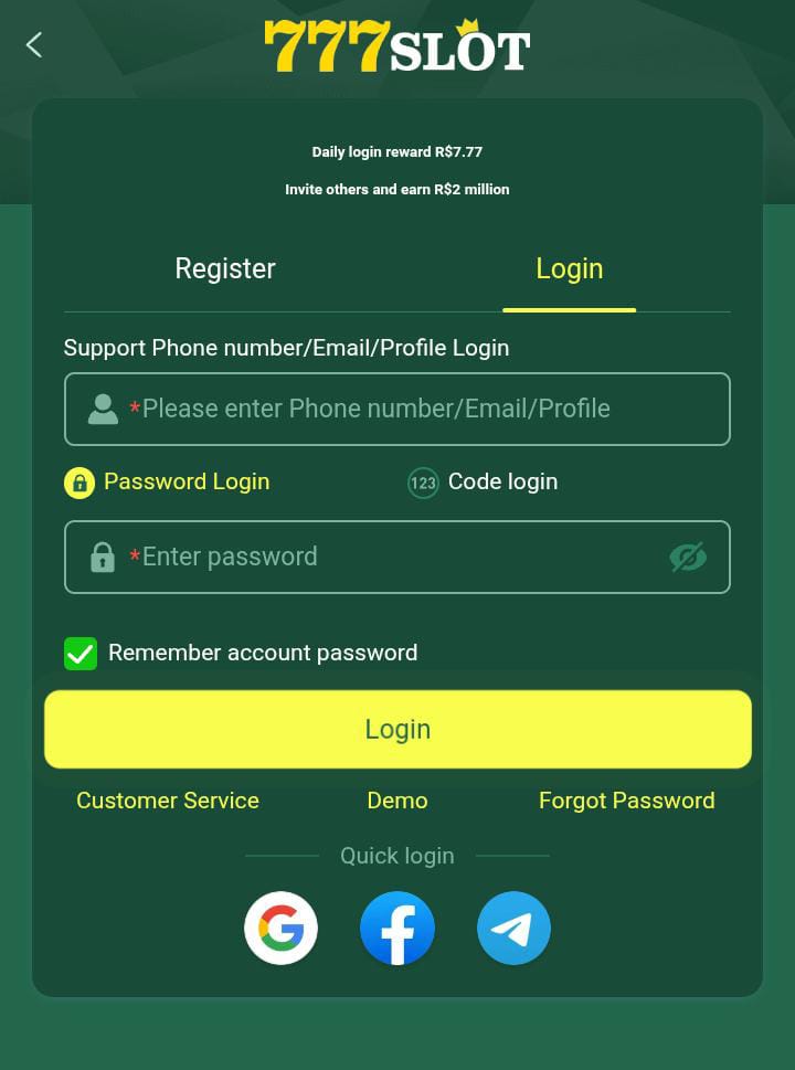 777slot login