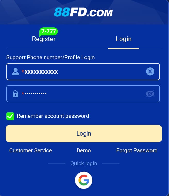 88FDGame Login