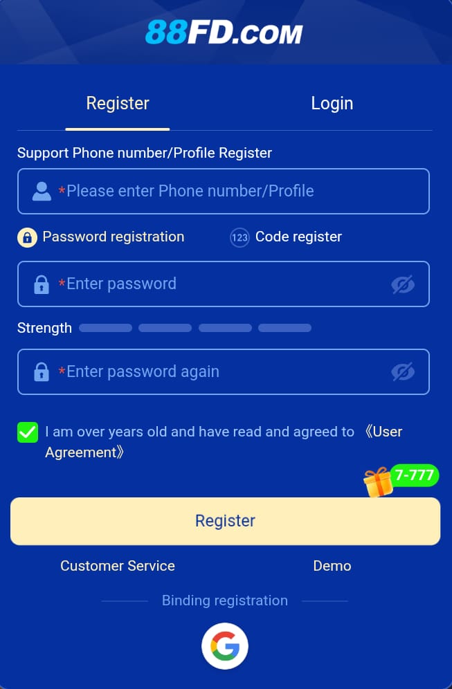 88FDGame Register