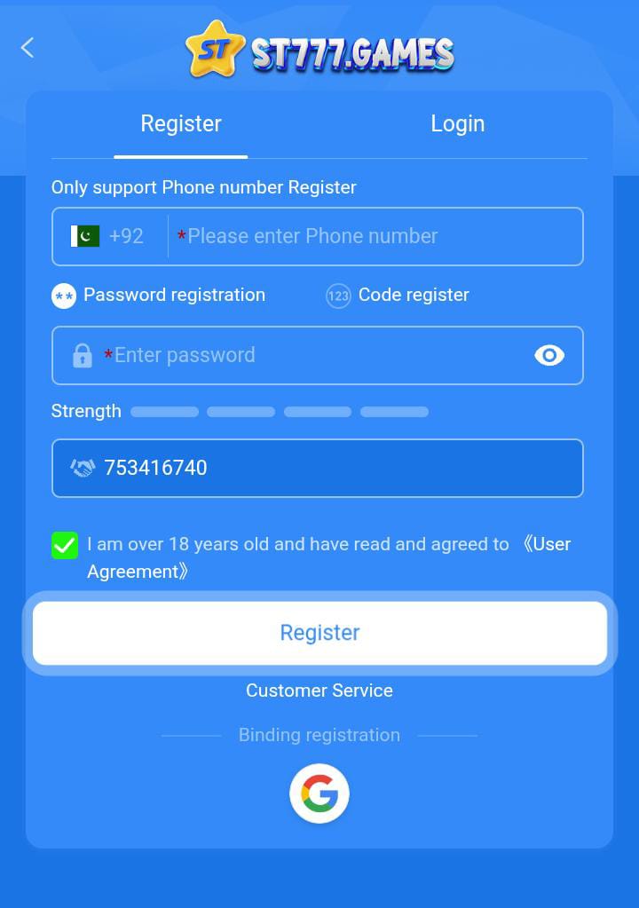 ST777 Game Register